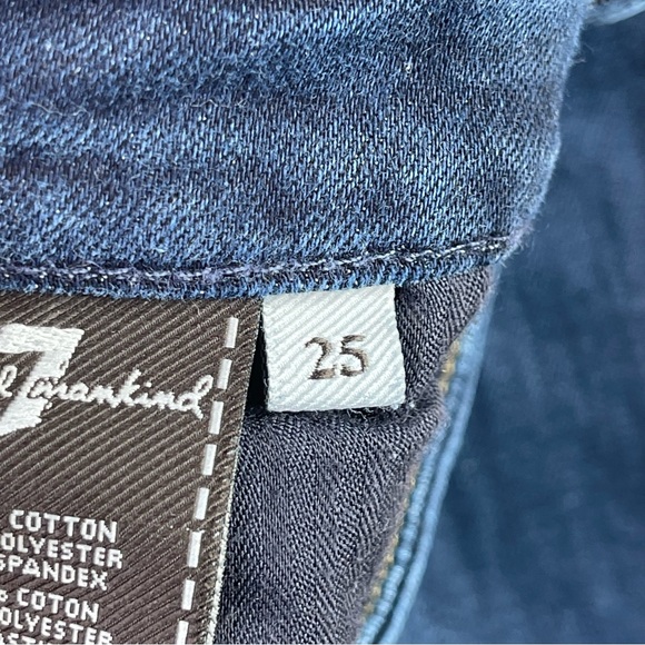 7 For All Mankind Jeans Women’s 25 Blue Kimmie Bootcut Low Rise Dark Wash - Picture 6 of 13